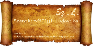 Szentkirályi Ludovika névjegykártya